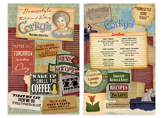 Corky's Menu Front & Back Cover