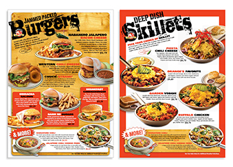 Norms Menu Insert - Burgers & Skillets